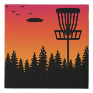 Vintage Disc Golf Frolf Frisbee Player Retro Faux Canvas Print