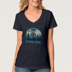 Vintage Disc Golf Funny Stupid Tree Frisbee Golf D T-Shirt