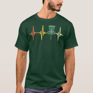 Vintage Disc Golf Retro Heartbeat Gift Disc Golf 2 T-Shirt