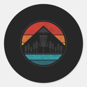 Vintage Disc Golf Rolf Retro Frisbee Disc Golfer Classic Round Sticker