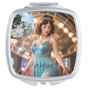 Vintage Disco Mirror Ball Women Dancing