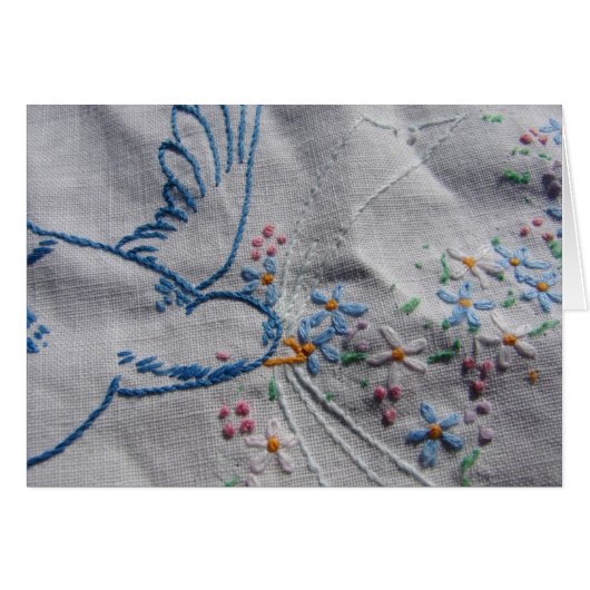 Vintage Dish Towel Bird Cards (Front Horizontal)