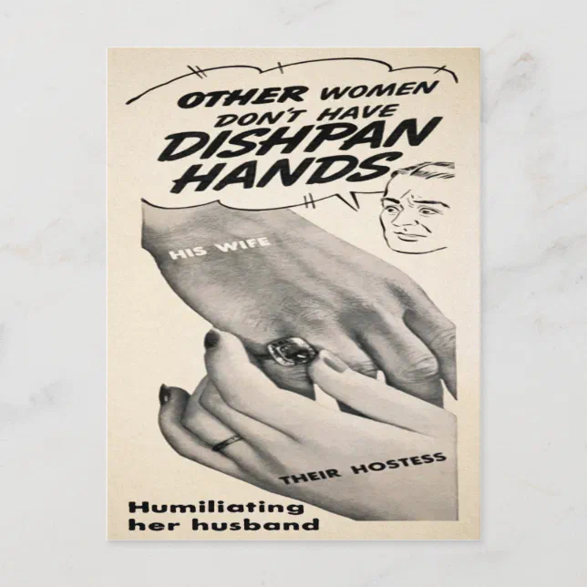 Vintage Dishpan Hands Ad Postcard Zazzle