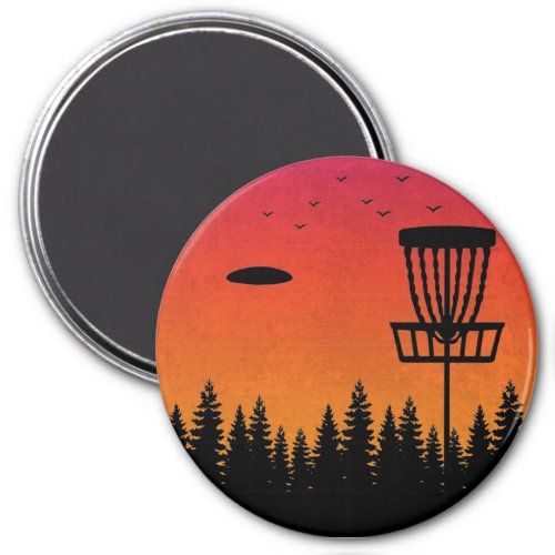 Vintage Disk Golf Frolf Frisbee Player Retro Magnet