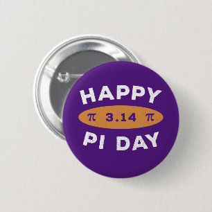 Vintage Distressed 3.14 Happy Pi Day Button