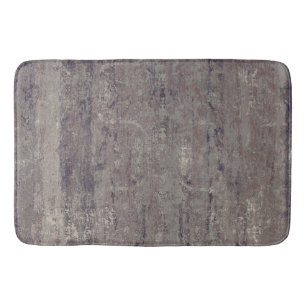 Vintage Distressed Abstract Antique Brown Bath Mat