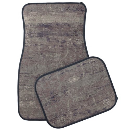 Vintage Distressed Abstract Antique Brown Car Floor Mat