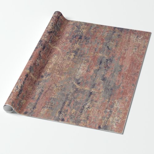 Vintage Distressed Abstract Antique Rust Orange Wrapping Paper
