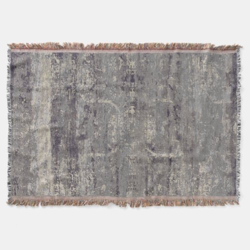 Vintage Distressed Abstract Antique Rustic Gray Throw Blanket
