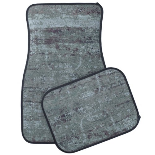 Vintage Distressed Abstract Grunge Teal Blue Car Floor Mat