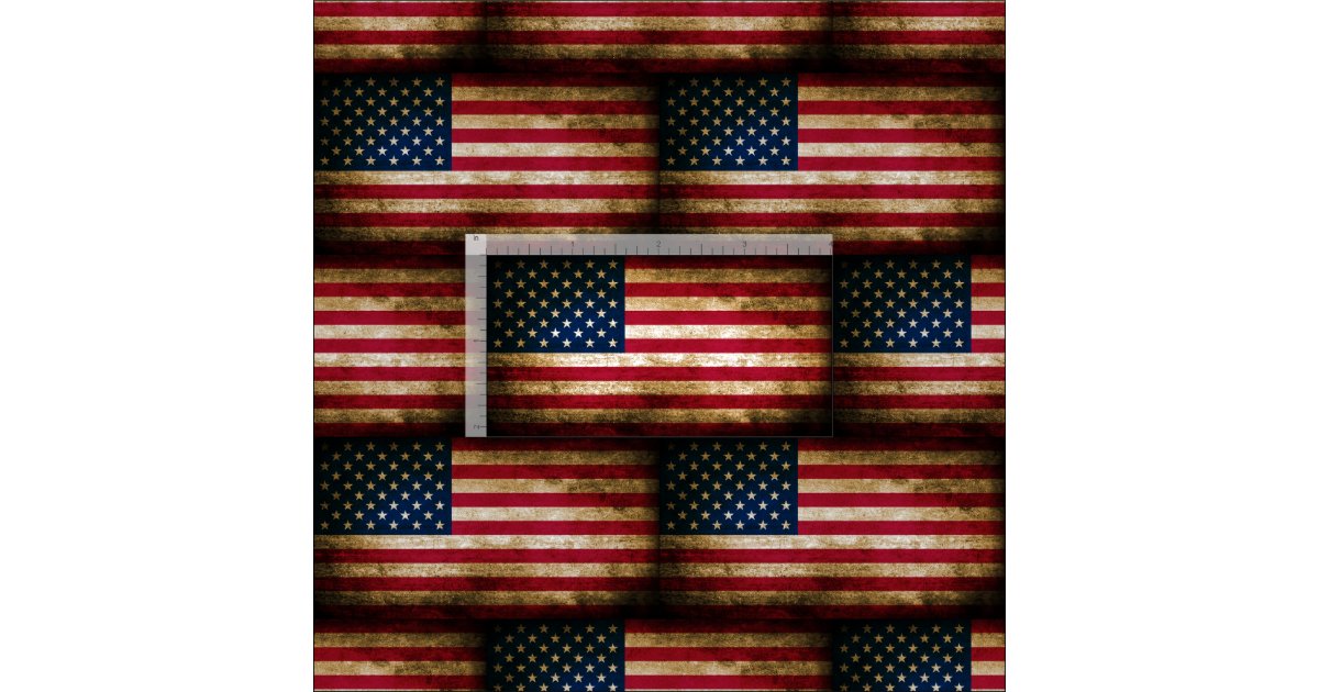 Download Vintage Distressed American Flag Fabric | Zazzle.com