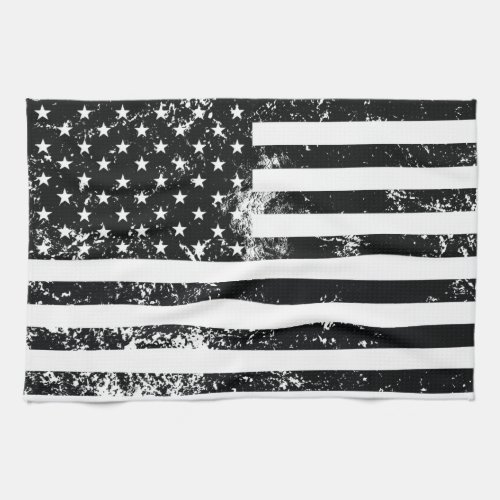 Vintage Distressed American Flag Towel