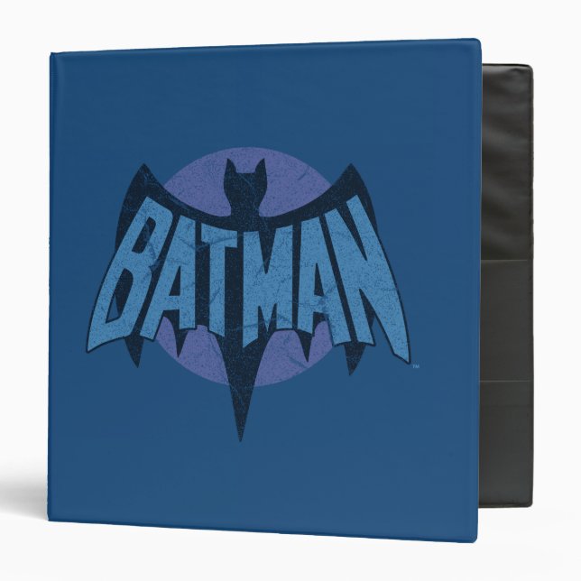 Vintage Distressed Bat Symbol Binder (Front/Inside)