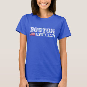 Vintage Distressed BOSTON STRONG U.S. Flag T-shirt