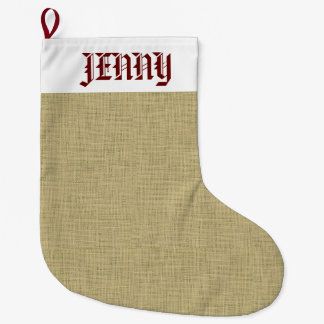 vintage distressed burlap stocking