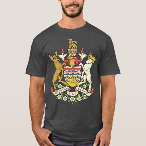 Vintage Distressed Coat of Arms British Columbia T_Shirt