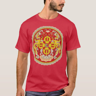 Vintage Distressed Coat of Arms of Bhutan T-Shirt