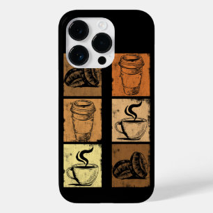 vintage distressed coffee, caffeine addicts gift Case-Mate iPhone 14 pro case