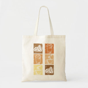 vintage distressed coffee, caffeine addicts gift tote bag