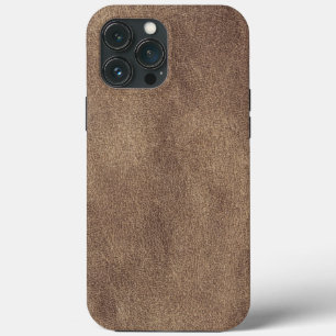 Vintage Distressed Cognac Leather Texture iPhone 13 Pro Max Case