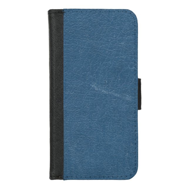 Vintage Distressed Cognac Leather Texture iPhone Wallet Case (Front)