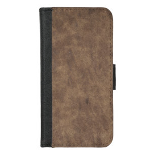 Vintage Distressed Cognac Leather Texture iPhone 8/7 Wallet Case