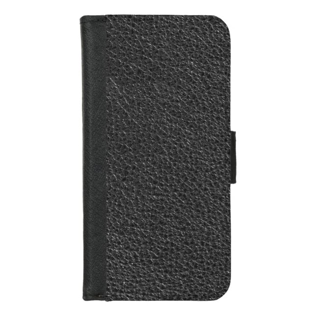 Vintage Distressed Cognac Leather Texture iPhone Wallet Case (Front)