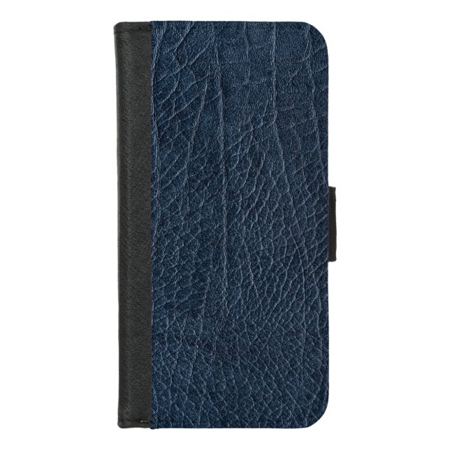 Vintage Distressed Cognac Leather Texture iPhone Wallet Case (Front)