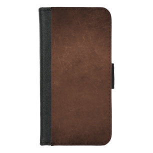 Vintage Distressed Cognac Leather Texture iPhone 8/7 Wallet Case