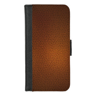 Vintage Distressed Cognac Leather Texture iPhone 8/7 Wallet Case