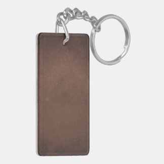 Vintage Distressed Cognac Leather Texture Keychain