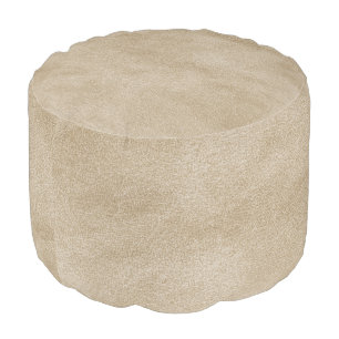 Vintage Distressed Cognac Leather Texture Pouf
