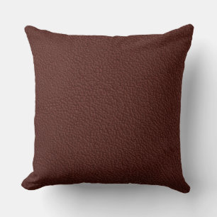 Vintage Distressed Cognac Leather Texture Throw Pillow