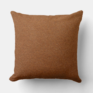 Vintage Distressed Cognac Leather Texture Throw Pillow