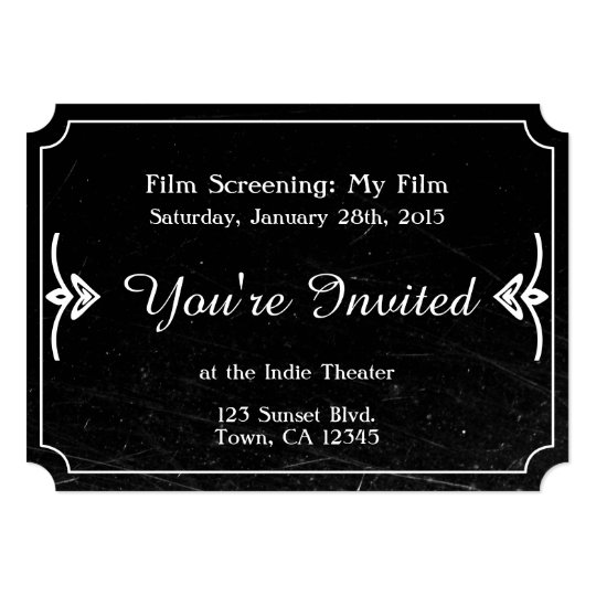 Vintage Distressed Film Invitation Zazzle Com