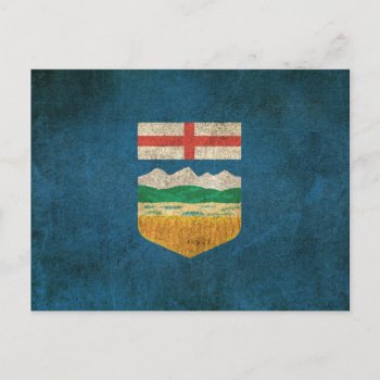Vintage Distressed Flag Of Alberta Postcard by UniqueFlags at Zazzle