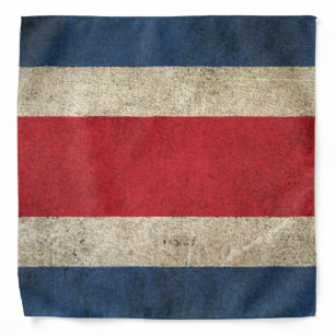 Vintage Distressed Flag of Costa Rica Bandana