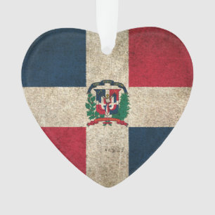 Vintage Distressed Flag of Dominican Republic Ornament