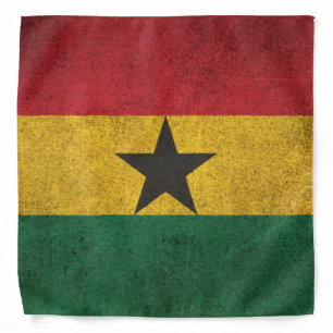 Vintage Distressed Flag of Ghana Bandana