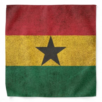Vintage Distressed Flag Of Ghana Bandana by UniqueFlags at Zazzle