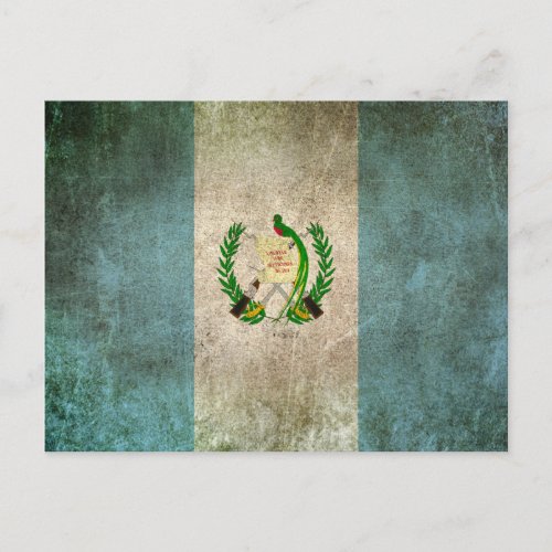 Vintage Distressed Flag of Guatemala Postcard