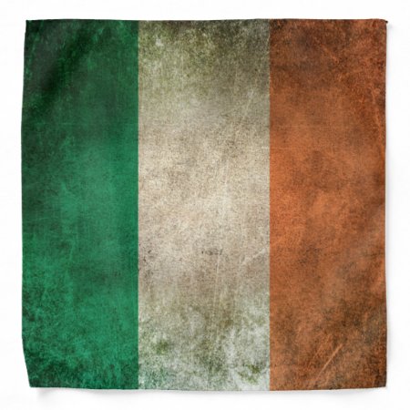 Vintage Distressed Flag Of Ireland Bandana