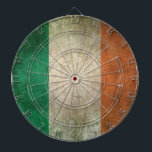 Vintage Distressed Flag of Ireland Dartboard<br><div class="desc">This vintage flag of Ireland design features rough textures and scratches. The flag has an old and worn feel which gives it a stylish look. This unique aged flag pattern is a great way to show off your Irish pride and patriotism.</div>