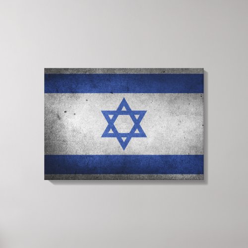 Vintage Distressed Flag of Israel Canvas Print