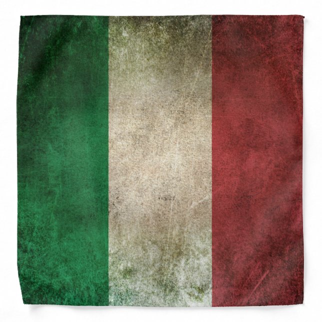 Vintage Distressed Flag of Italy Bandana (Front)