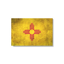 Vintage Distressed Flag of New Mexico