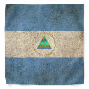 Vintage Distressed Flag of Nicaragua Bandana