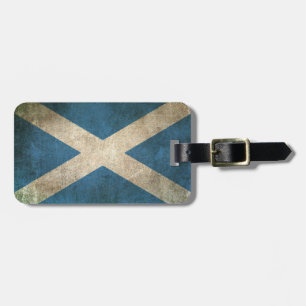 Vintage Distressed Flag of Scotland Luggage Tag