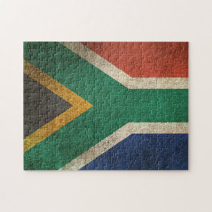Vintage Distressed Flag of South Africa Jigsaw Puzzle