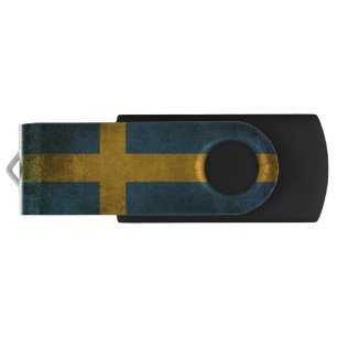 Vintage Distressed Flag of Sweden USB Flash Drive